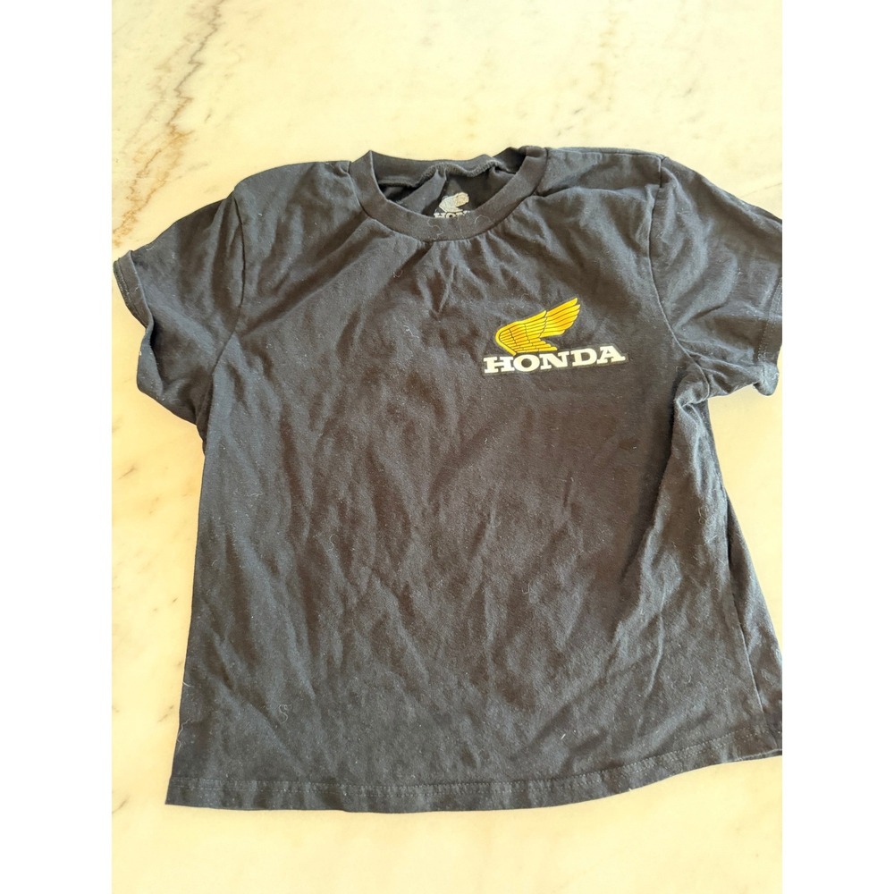 Honda Official Licensed Product Graphic T-Shirt Black Cotton Wing Logo Womens M